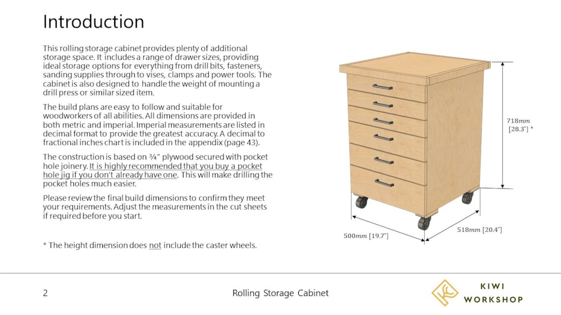 Rolling Storage Build Plans Etsy