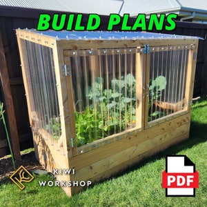 Verhoogde plantenbak met polycarbonaat luifel - Bouwplannen