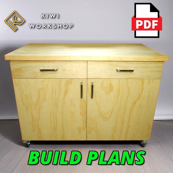 Mobile Cabinet With Drawers and Cupboards - Build Plans