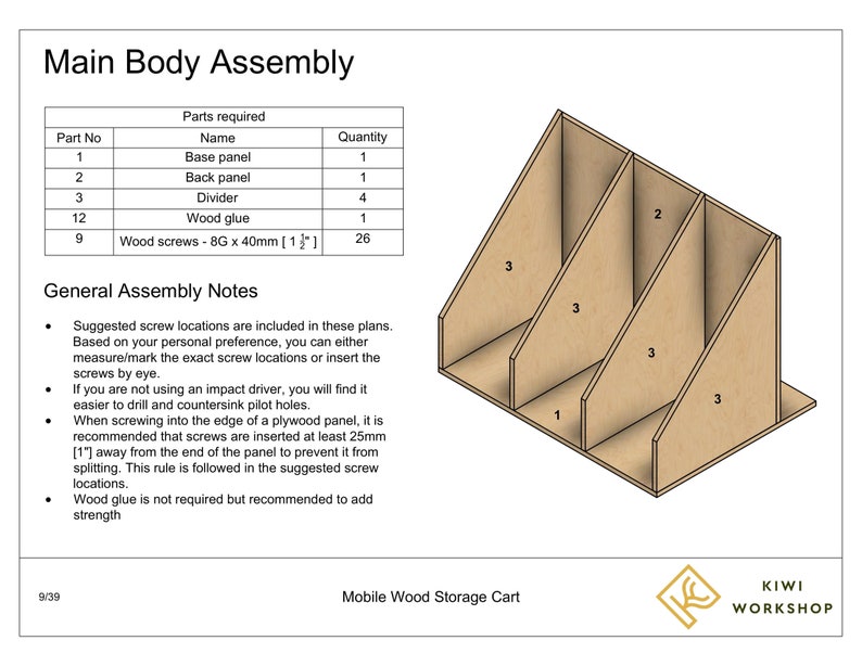 Mobile Wood Storage Cart Build Plans image 5