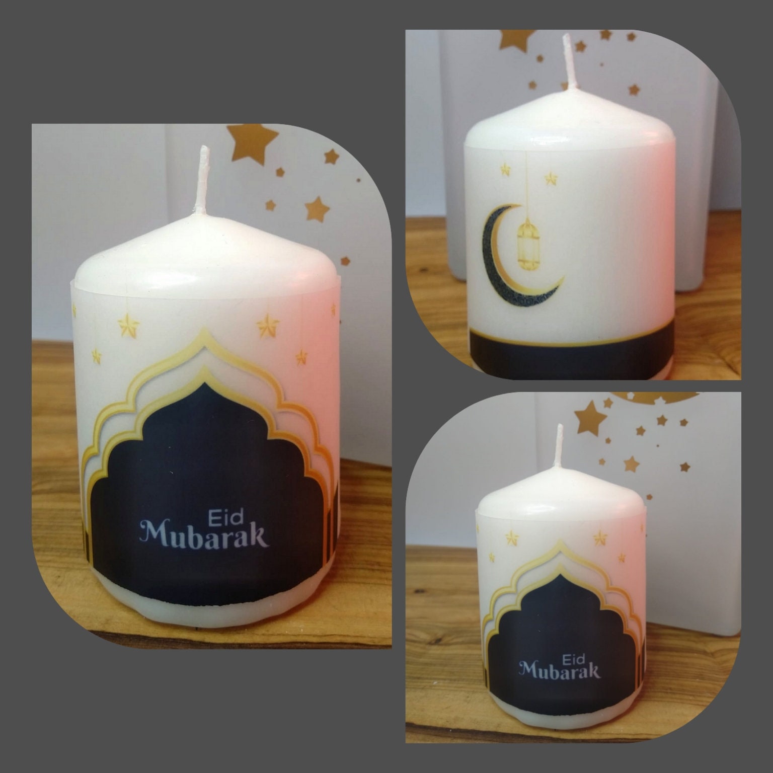 Ramadan Kerzenständer Mondform Kerzenständer Halter Räuchergefäß für Eid  Mubarak Kerzenständer Heimdekoration Räuchergefäß Mond