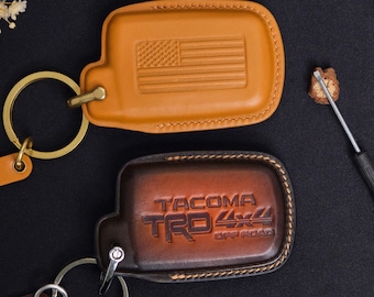 Key Fob Cover For Toyota Tacoma, Key Case Fits Toyota Tacoma TRD Off Road SR5 SR TRD Pro Trailhunter Limited, Car Accessories, Birthday Gift