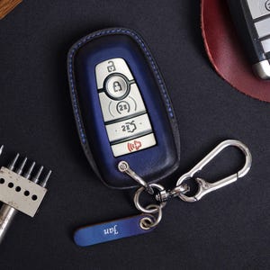 Handmade Key Case For Ford Mustang, All type Mustang Key Fob Cover Fits Dark Horse,Mach-E, GT Coyote, Shelby EcoBoost, Personalized Gift