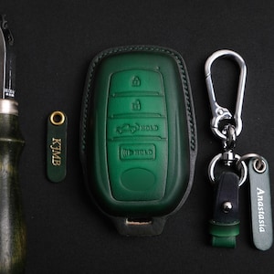Leather Key Case For Tundra TRD Pro SR5 SR Limited Patinum..., Toyota All Type Key Fob cover, Tundra Accessory, Gift for Him
