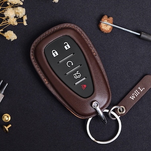 Chevrolet Camaro Key Fob Cover, Handcrafted Leather Key Case For Chevy Camaro Sport Rs Ss Zl1 Coupe, Car Accessories, Personalized Gift