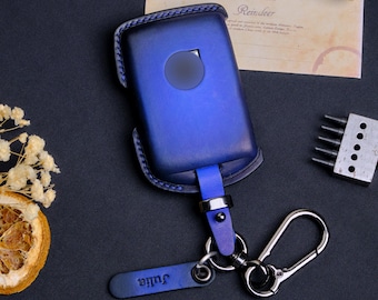 Weixiltc – Porte-clés Bracelet En Cuir Bleu – 2 Pièces, Pour Femme