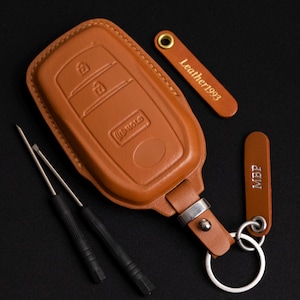 Handcarft Leather Key Case For Toyota Corolla Cross, Toyota Key Chain Accessories, Toyota Cross Key Chains Keyless Keyring Remotes
