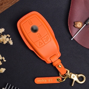 Funda para llavero de Mercedes Clase C, hecha a mano para Clase C, Clase S, Clase E, Clase G, Clase GLC, accesorios Mercedes Benz, regalo de cumpleaños.