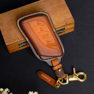 Handcrafted Leather Key Case For Lexus ES350, Key Fob Cover for Lexus ES250, ES300h, ES350, ES350 F SPORT, Personalized Gift For Him
