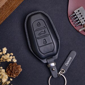 Handcraft leather Key Case For Peugeot 408 4008 3008 5008 308 301 508 2008 Fit Citroen,  Peugeot Keychain Keyless Keyring, Gift for Him