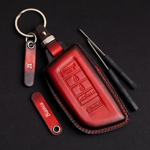 Acura Leather Key Fob Cover For MDX RDX ILx TLX RLx TSx CDx NSx Integra, Keyless Remote Keychain Holder, Acura Accessories, Gift For Him
