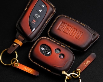 Lexus RX Schlüsselanhänger Abdeckung, Leder Schlüsseletui für Lexus RX 350 350h 450h+ 500h F SPORT Leistung, Premium Keyless Access Case, Geschenk für ihn