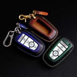 Ford Expedition Leather Key Fob Cover, Custom Key Case for STX, XLT MAX, Limited, Key Holder & Personalized Keychain, Birthday Gift