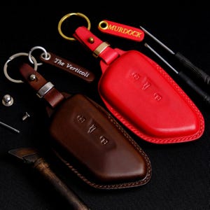 Handcraft Leather for Volkswagen Jetta, Golf, Passat, Volkswagen Accessories, Volkswagen Atlas Cross Sport Key Fob Cover