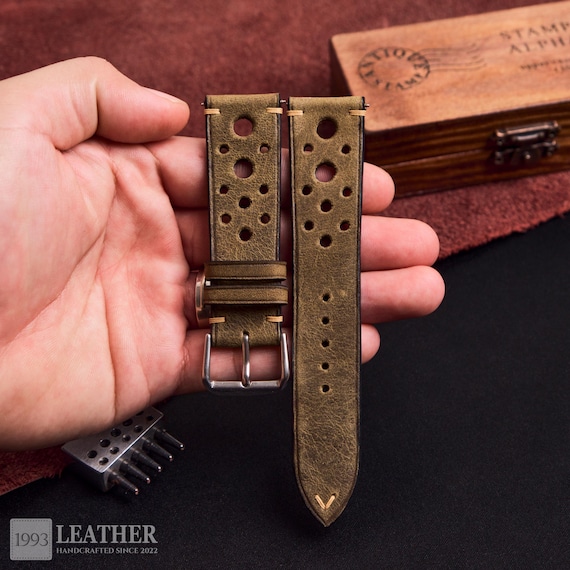Handmade Leather Watch Straps, Leather Watch strap 16mm 18mm 19mm 20mm, Choice color Buckle, Custom Watch Strap, Gift For Him & Dad