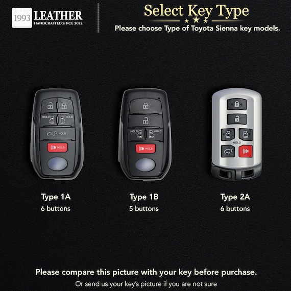 Leather Key Case for Toyota Sienna, Toyota Sienna Key Case Keyless