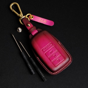 Acura TLX Key Fob Cover, Leather Case for Acura Mdx, Rdx, Rlx, Zdx, ILX, TL, Personalized Keychain Birthday Gift for Her, Acura Accessories