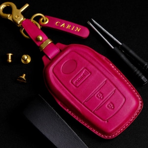 Leather Key Case For Toyota Corolla Cross, Toyota Corolla Cross Key Fob Cover, Personalized Tags For Corolla Cross, Toyota Accessories