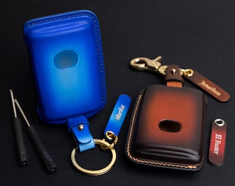 Mazda CX-90 Personalized Leather Key Case, Handcrafted Key Fob Cover Compatible With Mazda 3, Cx-3, CX-5, Cx-9, Cx-30, Cx-50, CX-70, Mx-5
