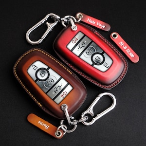 Ford F-150 Tremor Leather Key Case, ALL Type For F150 Lariat Platinum Raptor Stx Xlt, Custom Keyless Remote Holder, Gift For Him