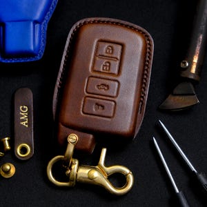 Leather Protector Case For Toyota Avalon, Toyota Key Chain Accessory, Toyota Avalon Key Fob Cover, Personalized Gift