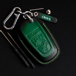 Bronco Leather Key Fob Cover, Custom Key Case For Bronco Sport, Badlands, Outer Banks, Big Bend, 2-Door, 4-Door, Gift For Dad