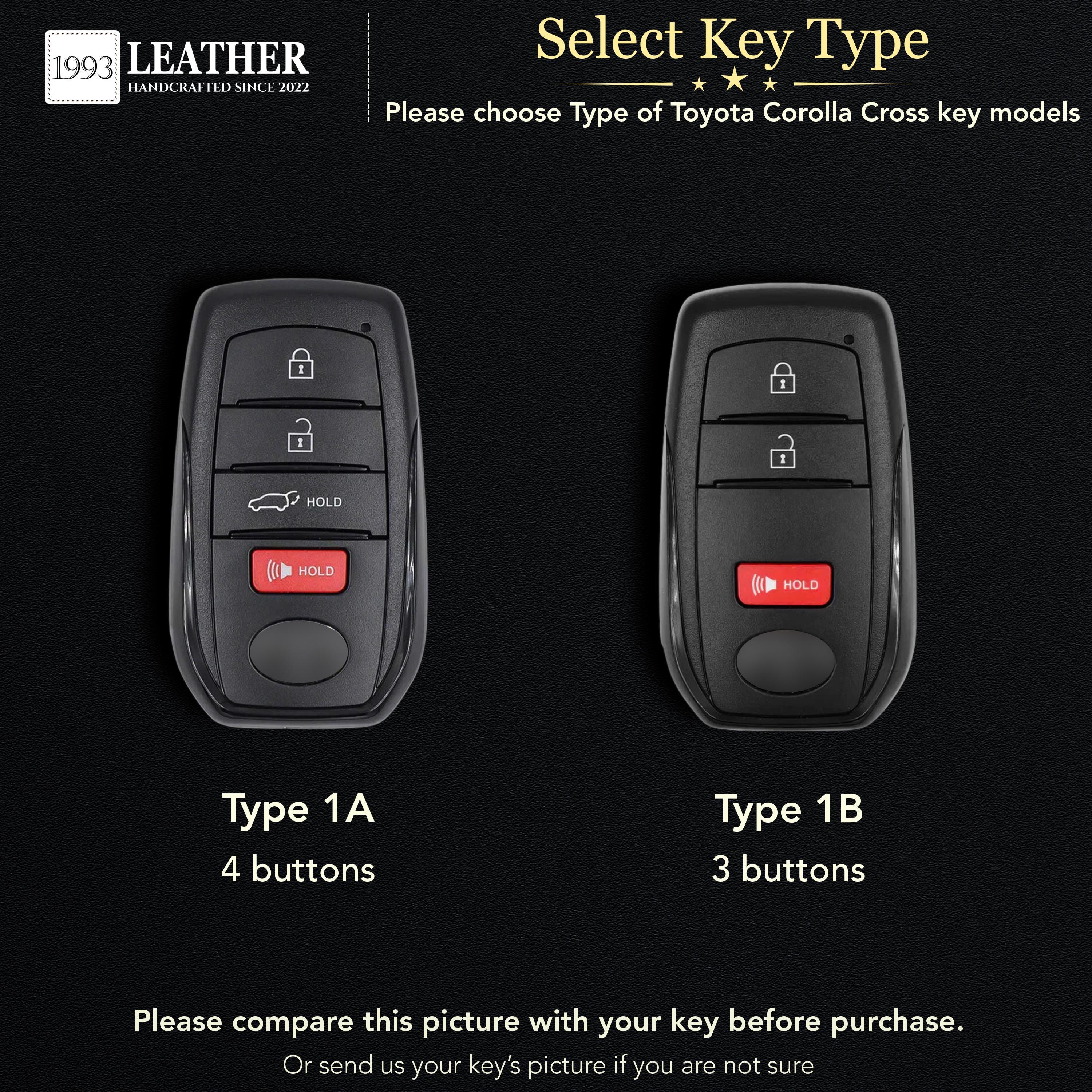 Handcarft Leather Key Case for Toyota Corolla Cross, Toyota Key Chain ...