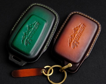 Cover For 4Runner Trd Pro Sr5 Premium Offroad Limited, Handcrafted Leather Key Fob Cover For 4Runner, TRD Pro Keyless Remote Case Keychain