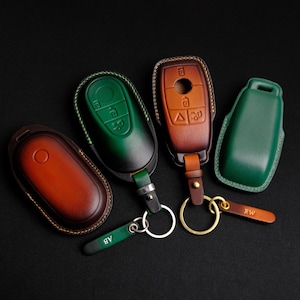 Mercedes All Type Key Fob Cover, Personalized Leather Key Case For Mercedes C E G S SL GLC Gle Gla, Mercedes Accessories, Mother's Day Gift