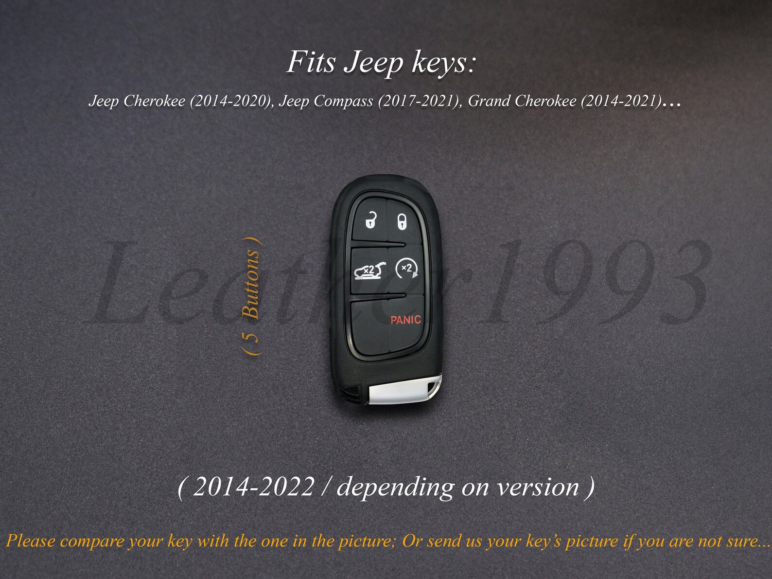 Jeep Key Fob Cover Jeep Keychains 5 Button Leather Key Case Etsy
