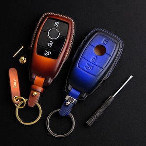 Mercedes GLE-Class Key Fob Cover, Personalized Leather Protector Case For Keyless Remotes Entry Mercedes, Birthday Gifts