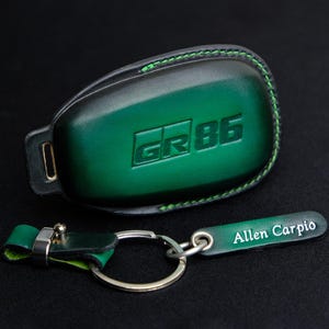 Toyota GR86 Leather Key Fob Cover, Fits For Gr86, Gr86 Hakone Edition, Leather Smart Remote Holder Keychain, Toyota Key Pouch, Gift For Him