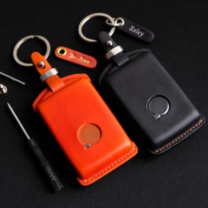 Volvo S60 Key Fob Cover, Handcraft Leather Key Case For XC60 XC40 XC90 S60 S90 V60 V90, Volvo Key Chain Entry Remote, Volvo Accessory