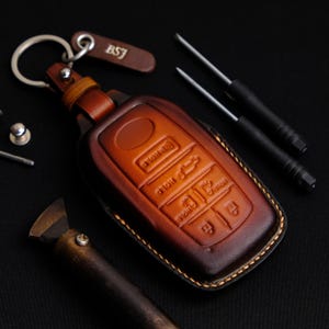 Handmade Leather Key Case For Toyota Sienna, Personalized Key Case, Toyota Sienna Smart Remote Key Case, Birthday Gift