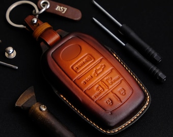 Customized Leather Key Fob for Toyota Sienna, Personalized Tags