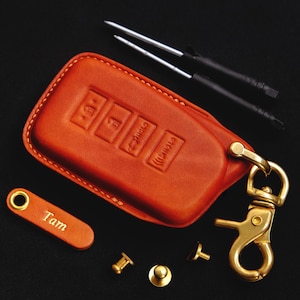 Custom Leather Case For Lexus RX, Lexus Key Fob Cover Key Chain Accessory, RX Personalized Key Cases, Gift For Him