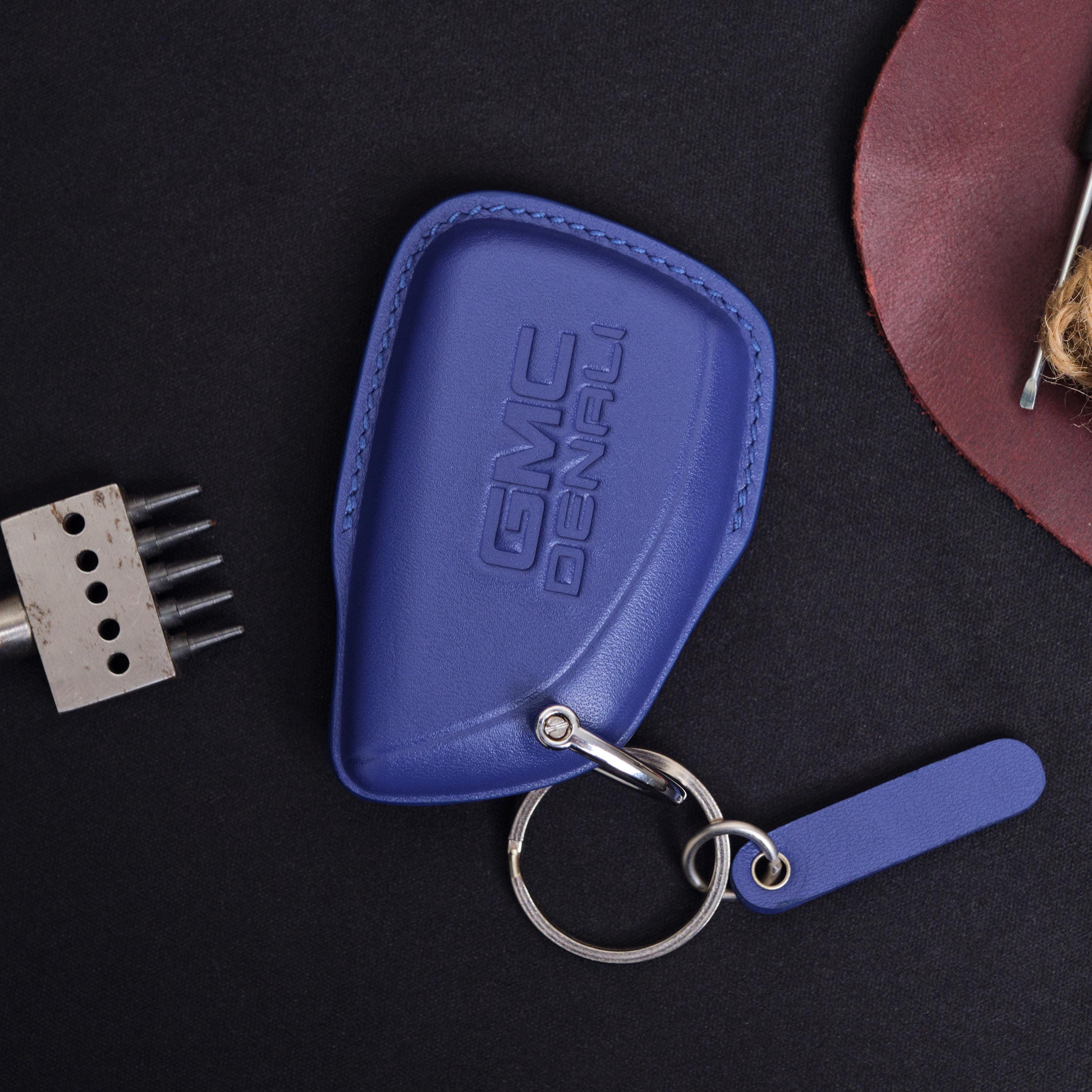 GMC Sierra Denali Key Fob Cover, Customized Leather Key Case for GMC ...