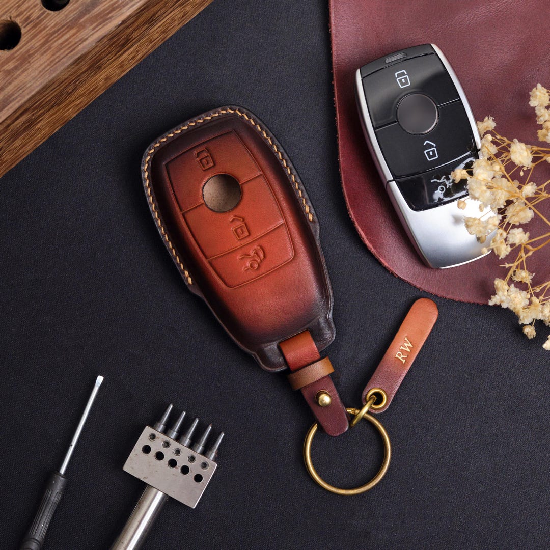 Mercedes 3-button Key Fob Cover, Personalized Key Case for E, G, A, GLA ...