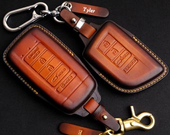 Acura MDX Key Fob Cover, Handmade Leather Key Case For Rdx zdx Tlx Ilx Rlx, Keyless Remote Holder, Acura Keychain, Gift For Dad
