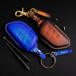 Volkswagen Atlas Cross Sport Key Case, Handcrafted Leather Key Fob Cover for Atlas Golf Magotan Passat... VW Keychain & Remote Accessories