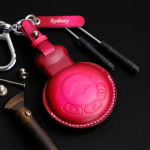 Mini Cooper Key Fob Cover, Leather Cover For Clubman, Hardtop, Countryman Paceman, JCW,... Key Remote Holder Accessory