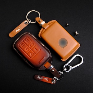 Custom Leather Key Case For Volvo XC60 XC40 XC90 S60 S90 V60 V90, Volvo Key Chain Entry Remote, Volvo Accessory, Gift For Husband