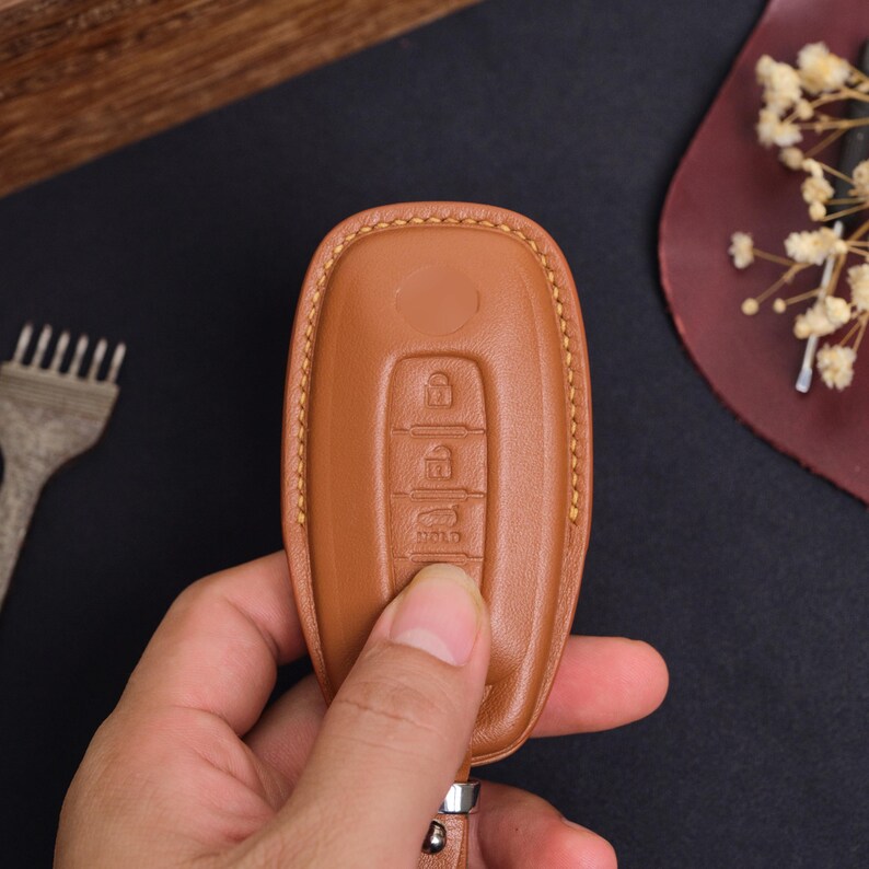 Nissan Ariya Leather Key Fob Cover, Personalized Key Case for Nissan ...
