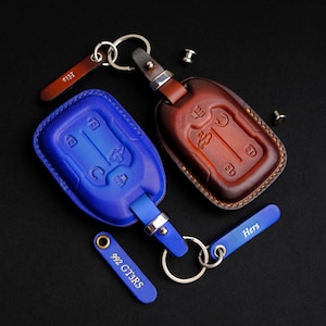 GMC Sierra Key Case, Custom Leather Smart Key Cover, GMC Keychain & Accessories, Personalized Remote Keyless Case, Gift For Her