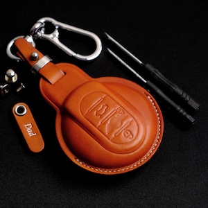 Mini JCW Key Fob Cover, Handcrated Leather Key Cover For Mini Cooper Countryman Clubman JCW, Mini Accessories, Gift for Her