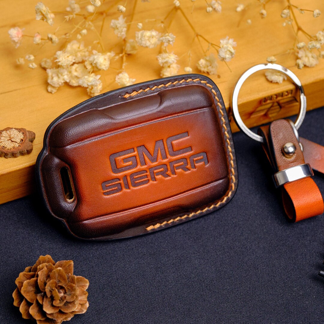 Leather Key Holder for GMC Sierra, Handmade Key Case Fits Sierra AT4 ...
