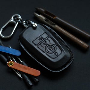 Handcraft Leather For Ford Bronco Key Chain, Ford Bronco Sport Key Fob Cover, Bronco Key Cover, Bronco Accessories