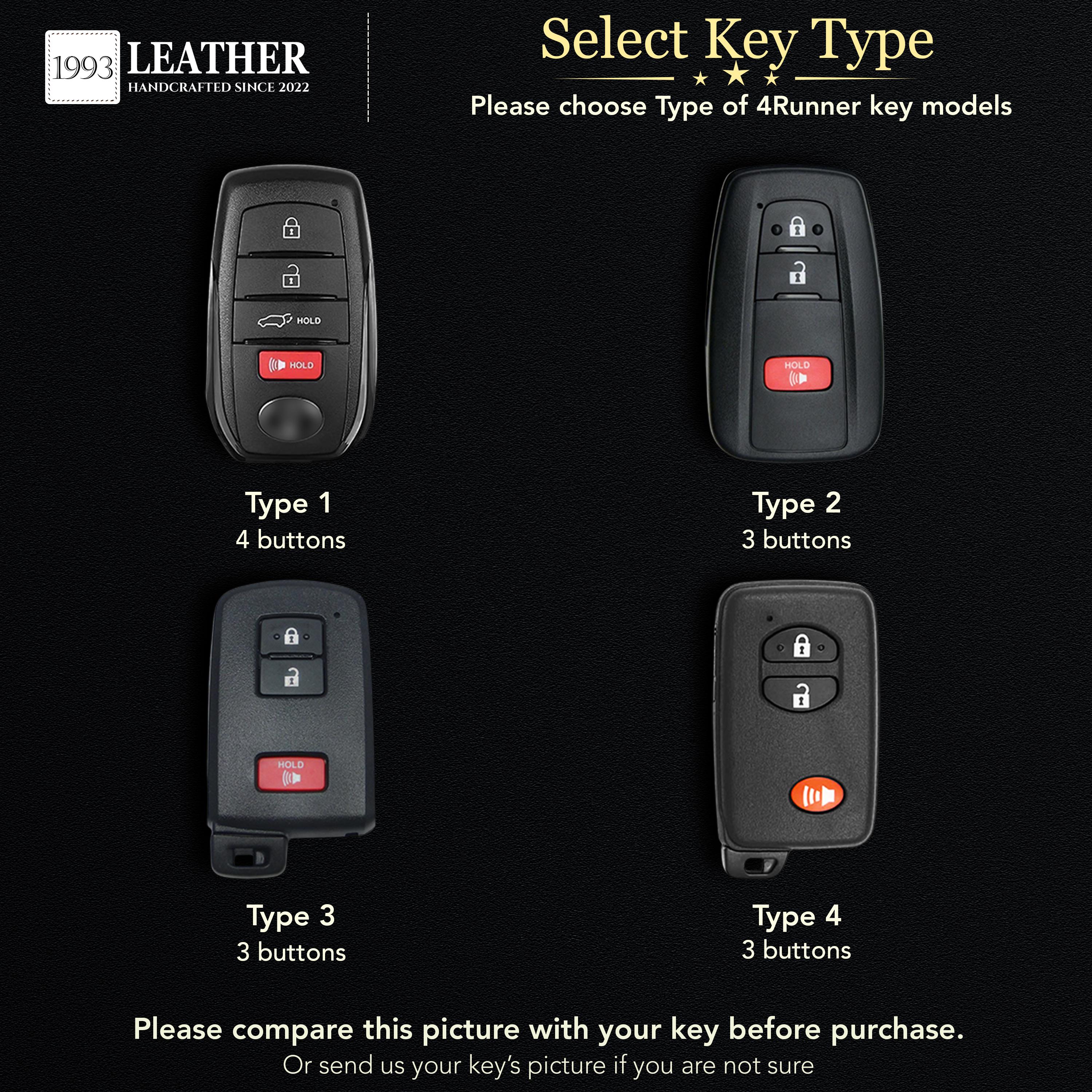 Handmade Key Case for Toyota 4runner - Custom Leather Key Fob Cover for ...