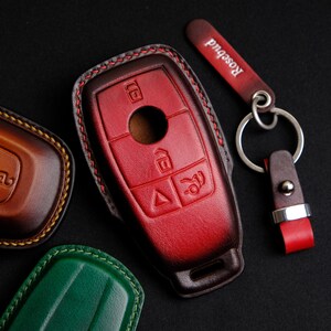 Mercedes GLA-Class Leather Key Case, Cutsom Key Fob Cover For Mercedes GLE GLC Gls E-Class S C G-Class, Personalized Gift, Gift For Him