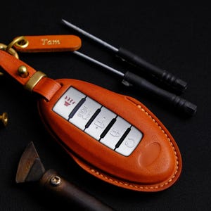 Infiniti Q50, Q60, Q70 Key Fob Cover, Handcrafted Leather Key Case for Infiniti Q50, Q60, Q70..., Personalized Keychain Gift